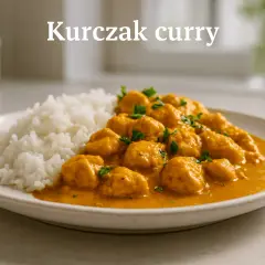 Kurczak w sosie curry z ryżem, idealny na szybki obiad. Prosty przepis na pyszne danie.