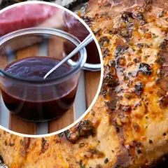 Soczysty schab z grilla, polany aromatycznym sosem BBQ. Idealny na letnie popołudnie.