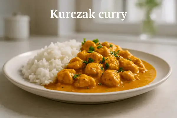 Kurczak w sosie curry z ryżem, idealny na szybki obiad. Prosty przepis na pyszne danie.